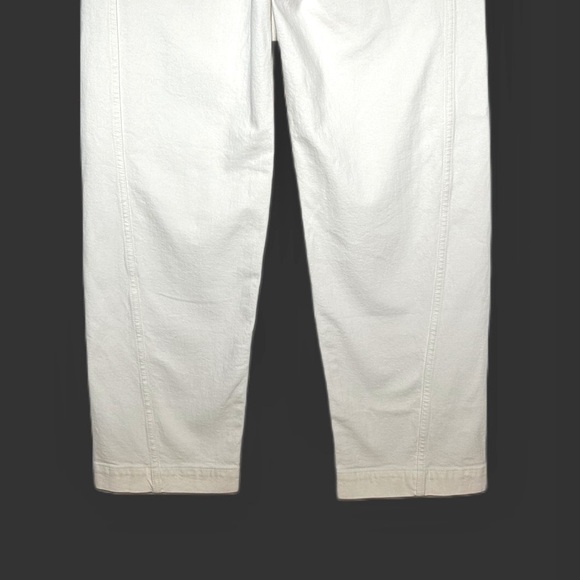 NWT Madewell Tapered Denim Trousers in Vintage Ivory, High Rise, Size 28 - Picture 13 of 16